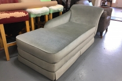 Silver gray velvety chaise